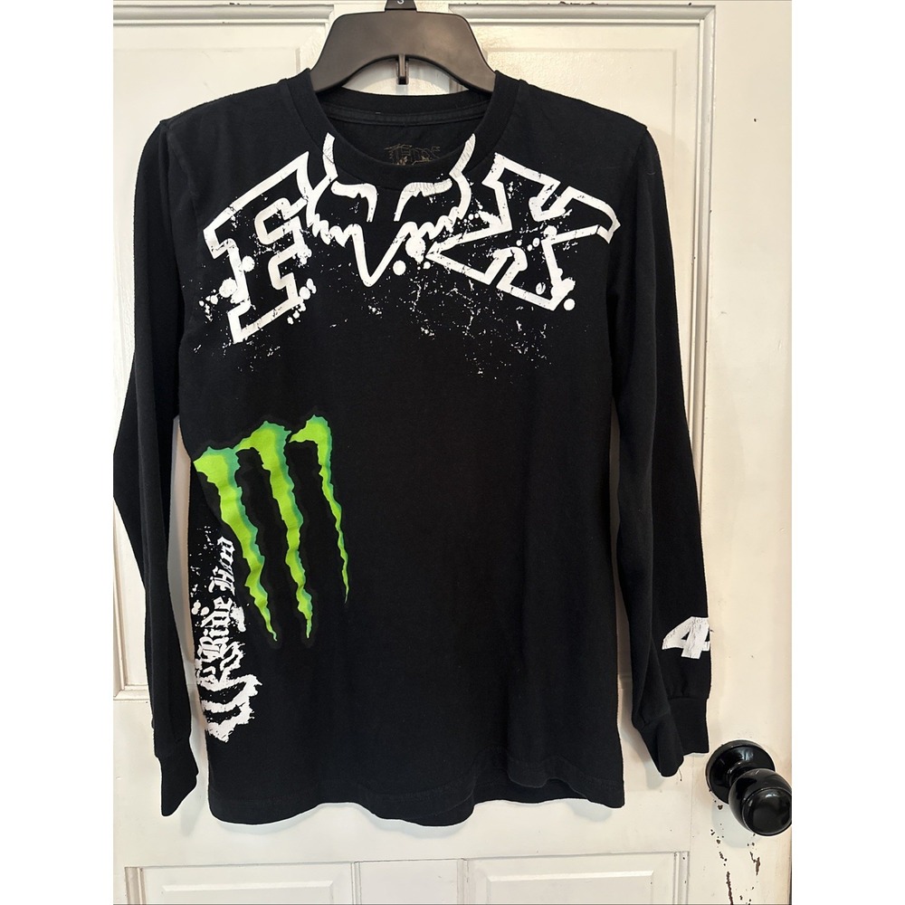 VTG Y2K Fox Monster Energy Racing Ricky Carmichael 4 Supercross T-Shirt Mens S